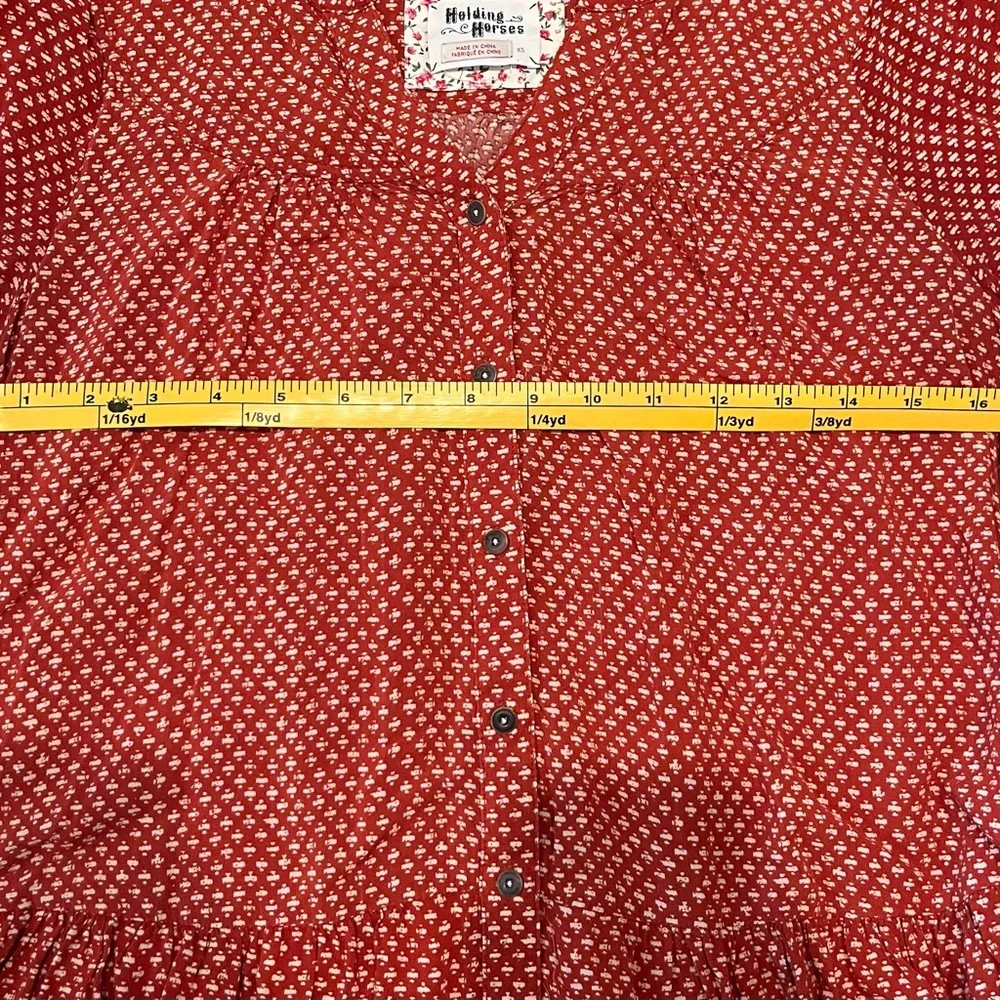 Anthropologie - Holding Horses Tunic Blouse with bubble sleeves - Picture 2 of 7